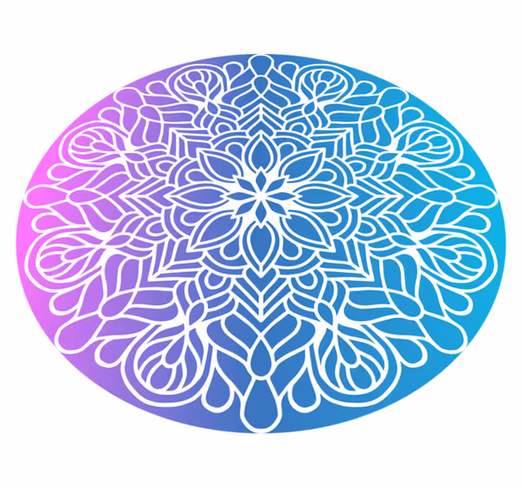 Geometrik pvc halı - canlı dairesel desen - TenStickers