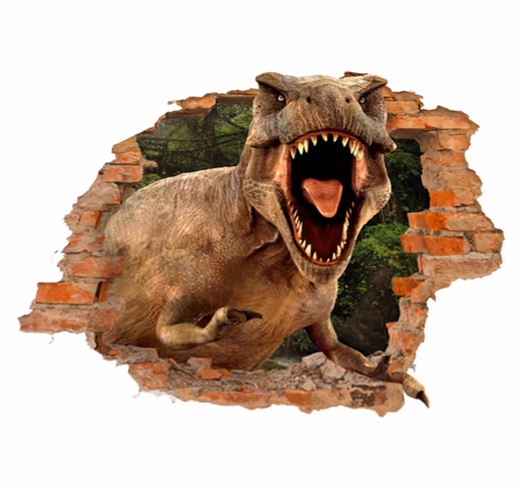 Çocukta pvc halı 3d t-rex tasarımı - TenStickers