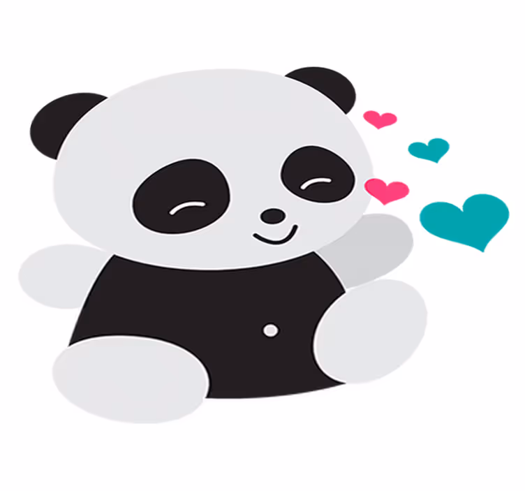 Çocukta pvc halı sevimli ayı panda - TenStickers