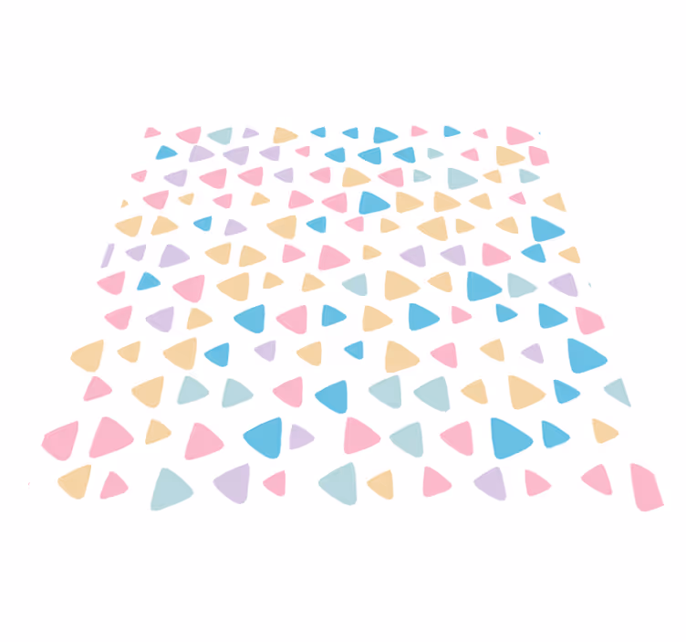 Çocukta pvc halı pastel renkli desenler - TenStickers