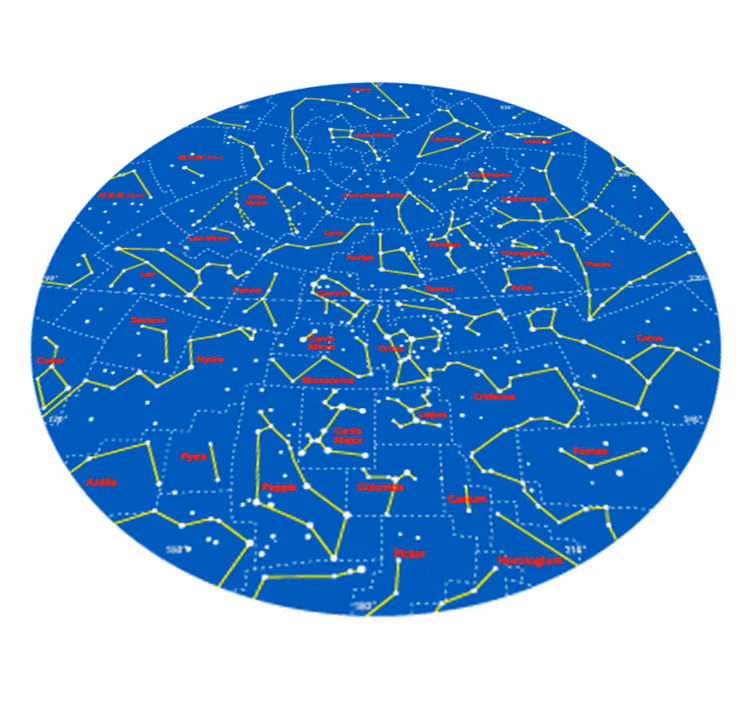 Çocukta pvc halı güney yarımküre takımyıldızları - TenStickers