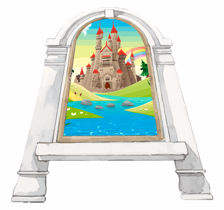Çocukta pvc halı masal manzarası - TenStickers
