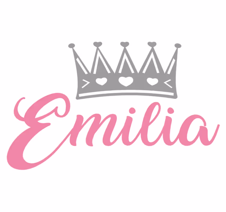 Çocukta pvc halı pembe isimli gümüş taç - TenStickers
