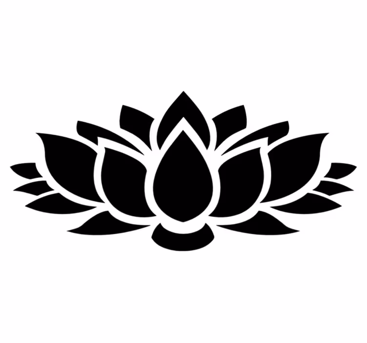 Yatak odası pvc halı lotus basit - TenStickers