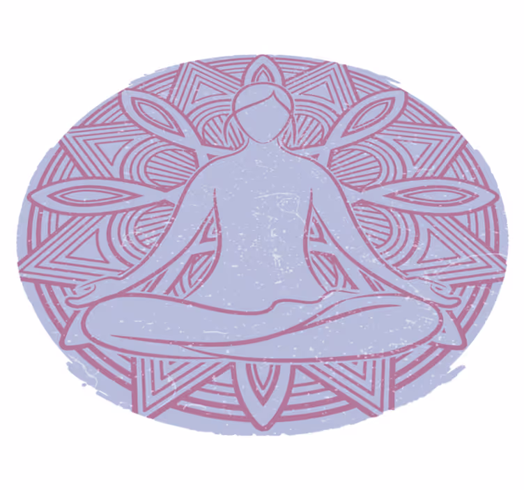 Yatak odası pvc halı yoga loto çiçeği - TenStickers