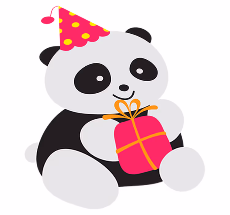 Çocukta pvc halı hediye ile bebek panda - TenStickers
