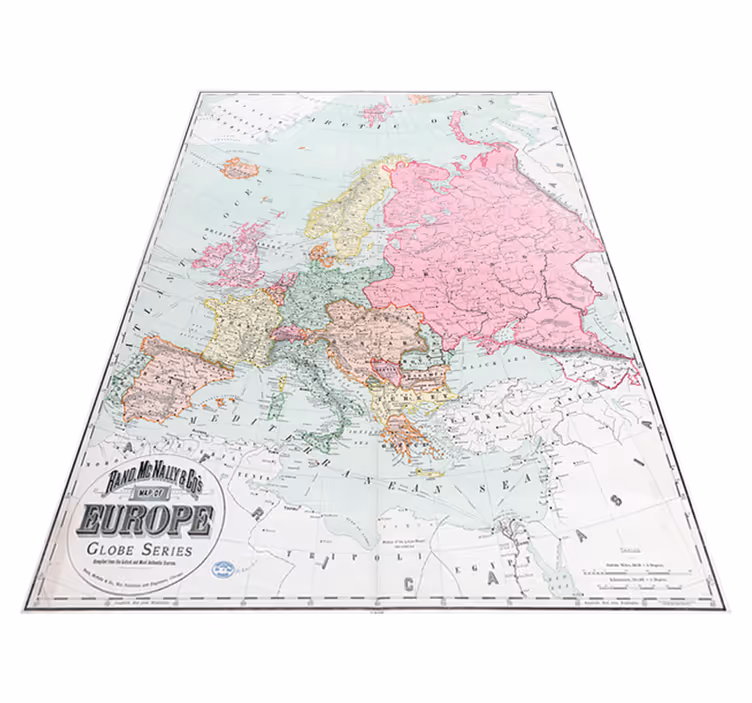 Dünya haritası pvc halı avrupa haritası 1900 - TenStickers