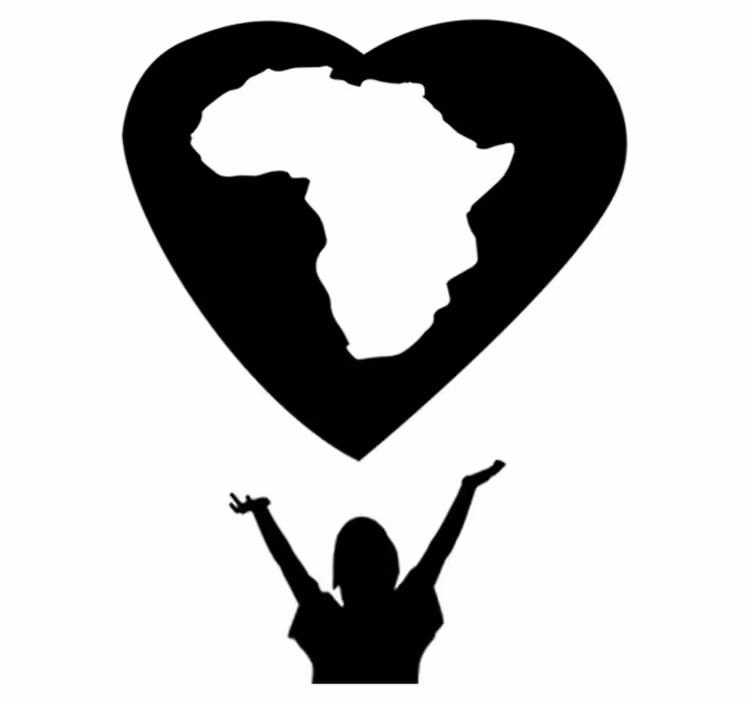 Dünya haritası pvc halı afrika kalbi - TenStickers