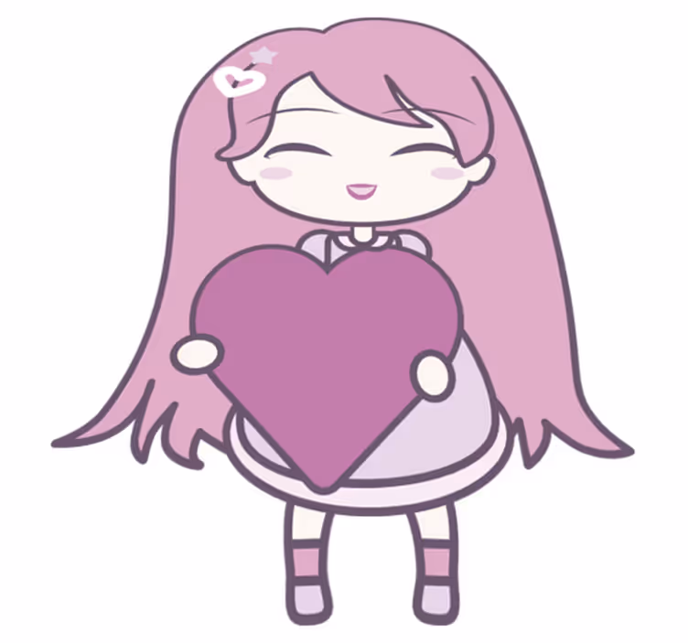 Çocukta pvc halı anime kızı sevgi getiriyor - TenStickers