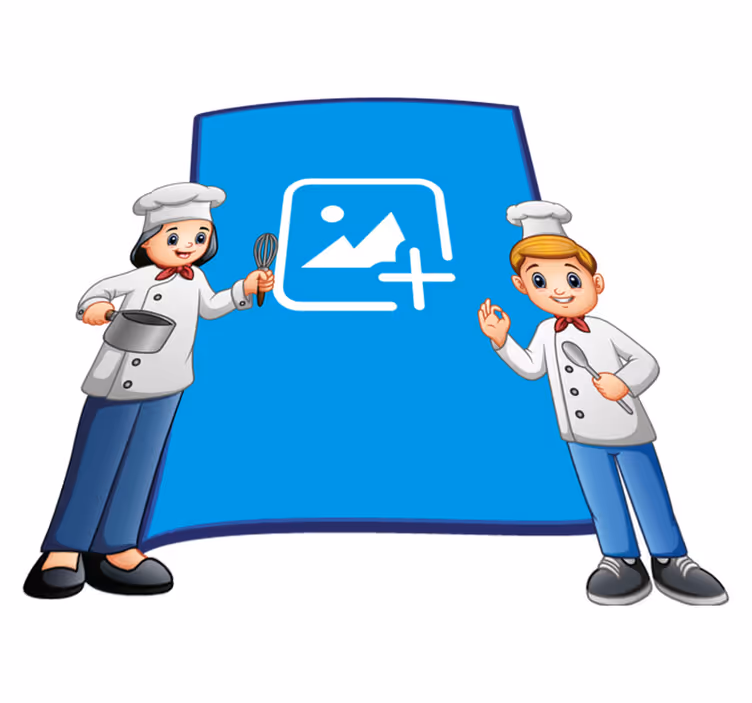 Çocukta pvc halı Şef Çocuk fotoğraf Çerçevesi - TenStickers