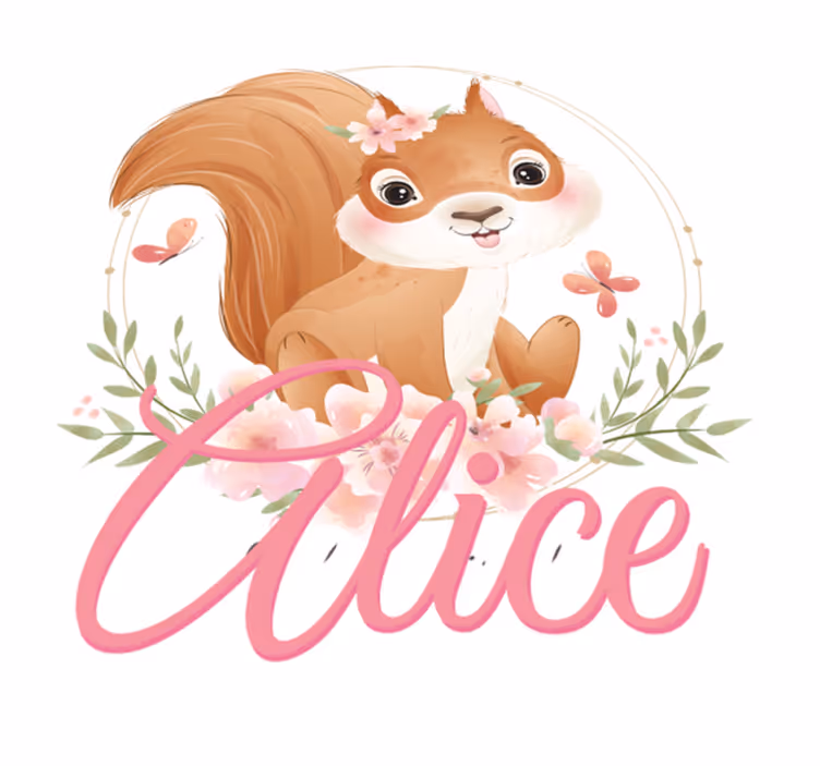 Çocukta pvc halı isimli sevimli sincap - TenStickers