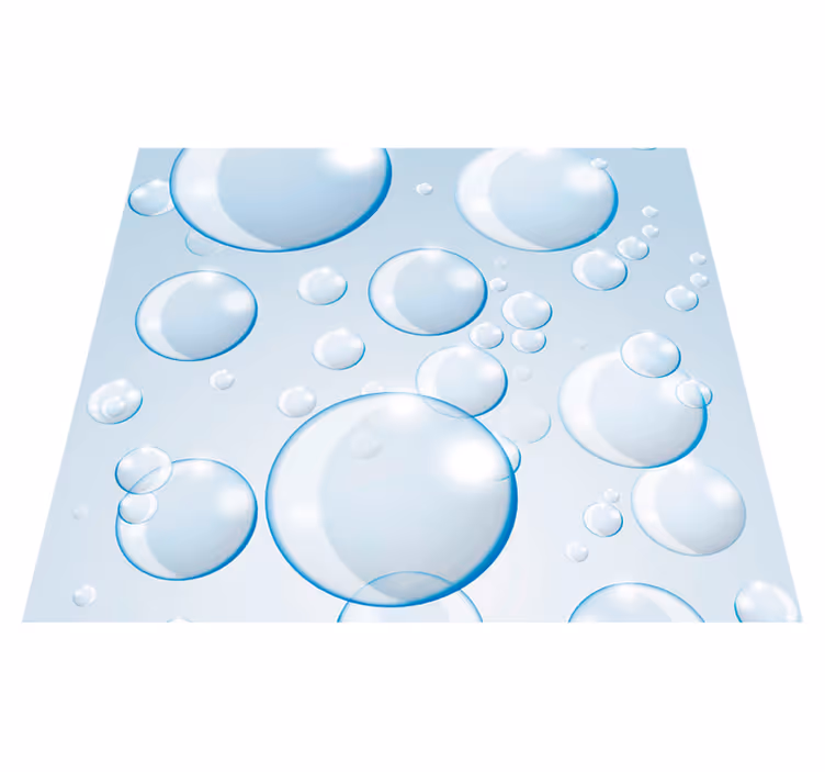 Banyo pvc halı sferik baloncuk motifi - TenStickers