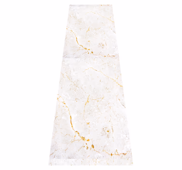 Banyo pvc halı - gri ve altın mermer desenli - TenStickers
