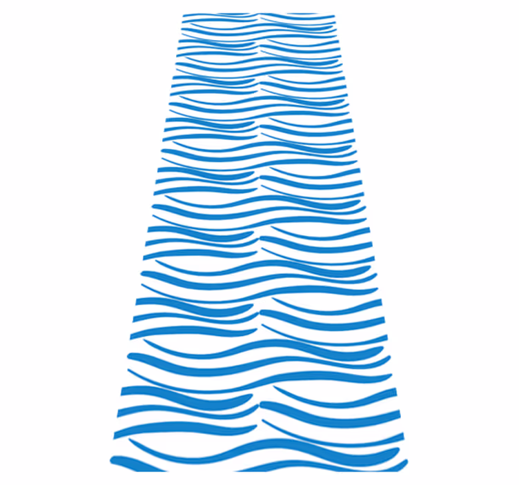 Banyo pvc halı küçük dalga deseni - TenStickers