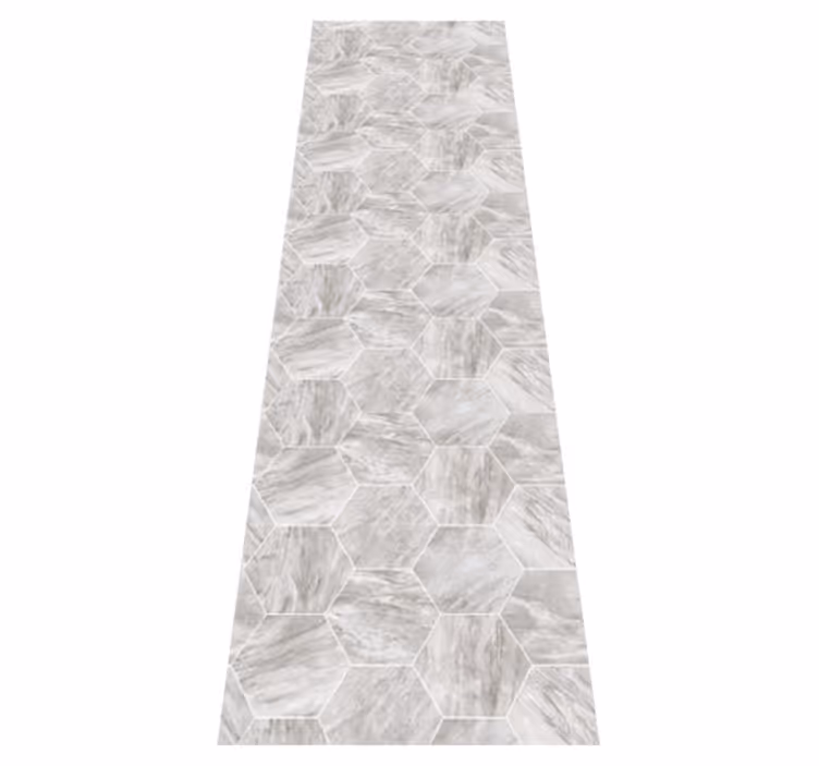 Banyo pvc halı altın mermer altıgen desenli - TenStickers