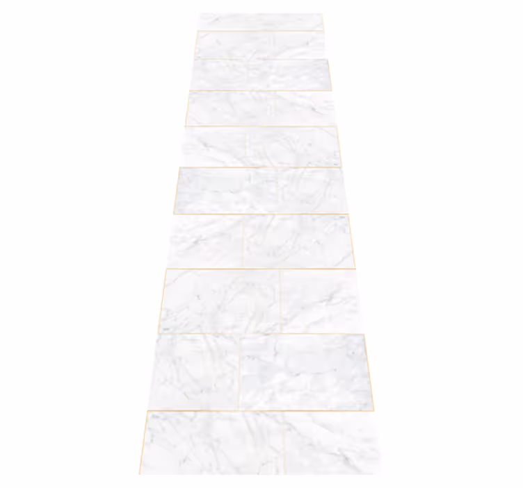 Banyo pvc halı gri tonlar altın mermer - TenStickers