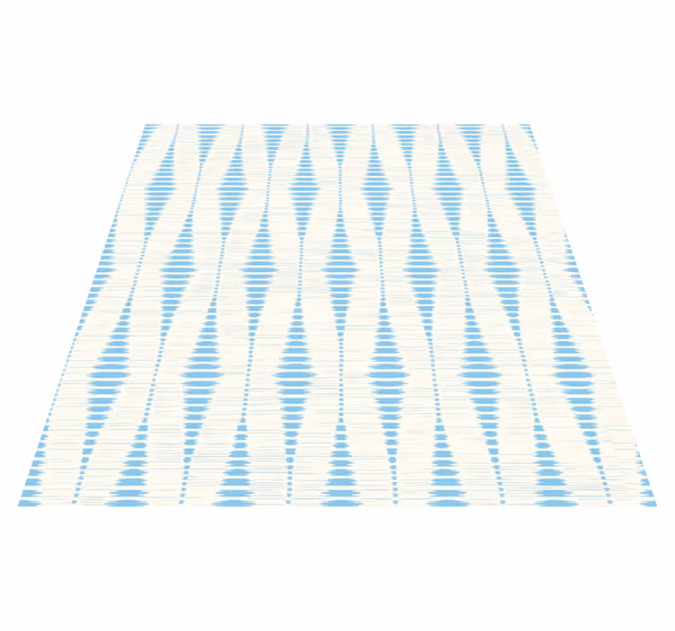 Geometrik pvc halı açık mavi rabaul ikat - TenStickers