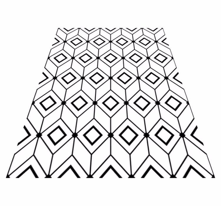 Geometrik pvc halı modern elmas unsurlar - TenStickers