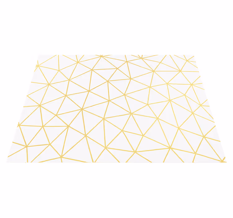 Geometrik pvc halı altın geometrik prizma mozaik - TenStickers