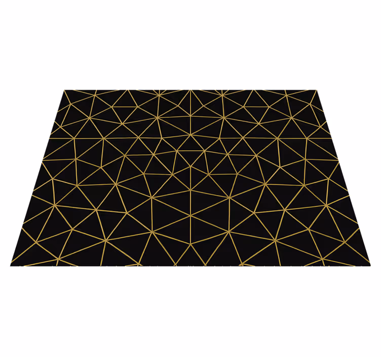 Geometrik pvc halı gece altın geometrik ağı - TenStickers