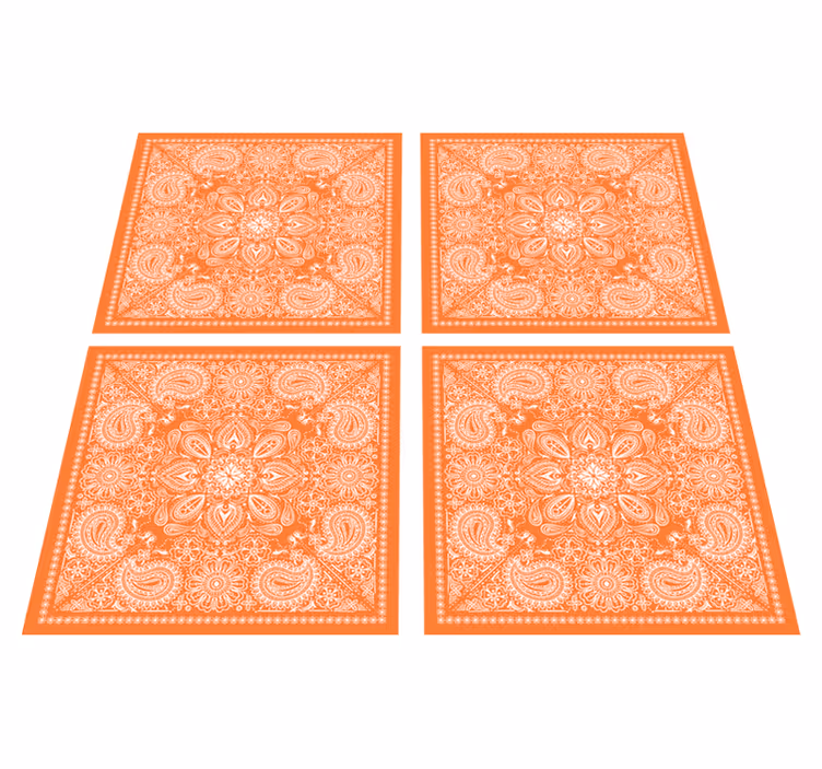 Banyo pvc halı - paisley desenli fayans halı - TenStickers