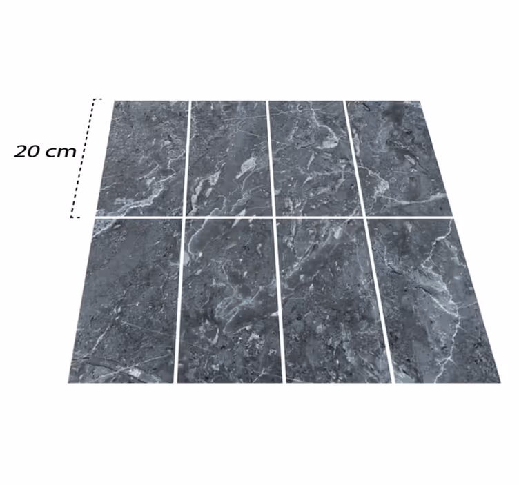 Banyo pvc halı gri mermer desenli - TenStickers