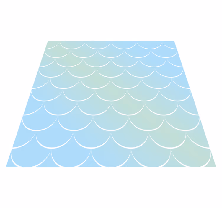 Banyo pvc halı pastel pullu desenli - TenStickers