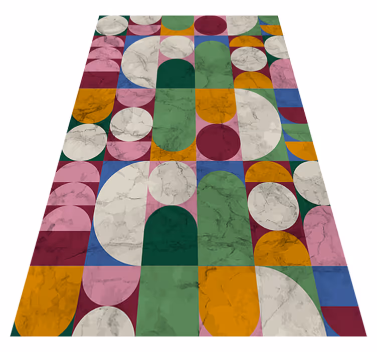 Banyo pvc halı geometrik dokulu Şekiller - TenStickers