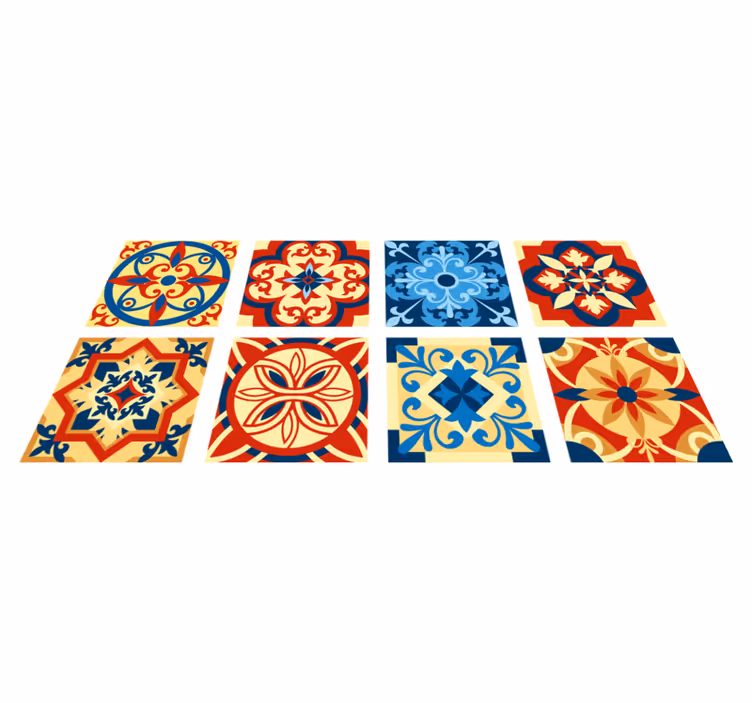 Mutfak pvc halı eraldo azulejos karoları - TenStickers