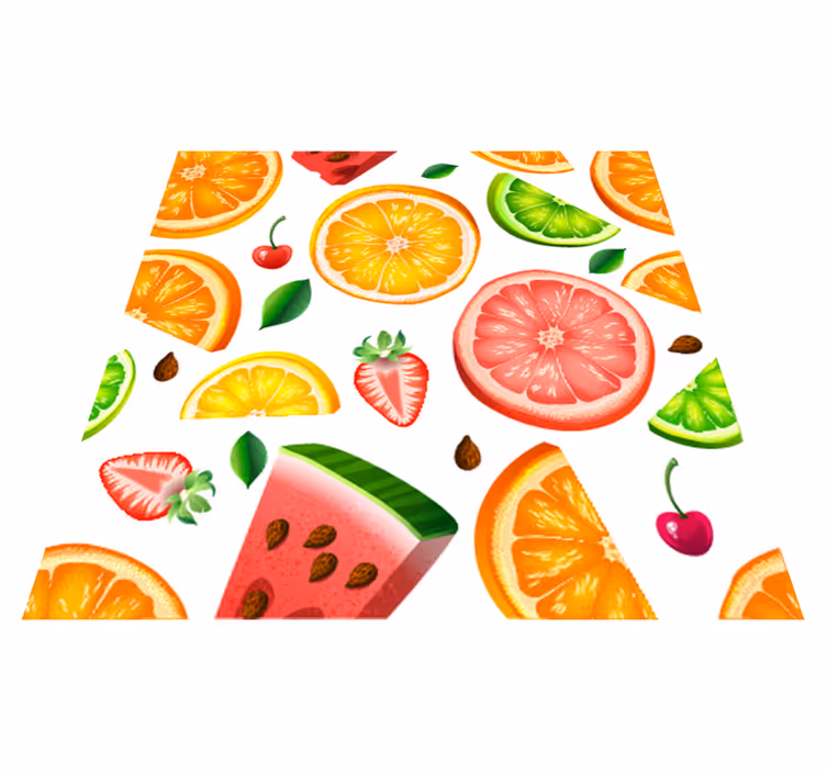 Mutfak pvc halı meyve desenli halı - TenStickers