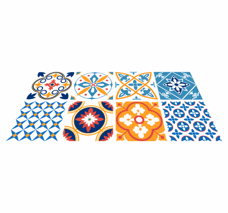Mutfak pvc halı sevrinia seramik Çimento karolar - TenStickers