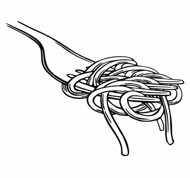 Mutfak pvc halı spagetti Çatal oymalı desen - TenStickers
