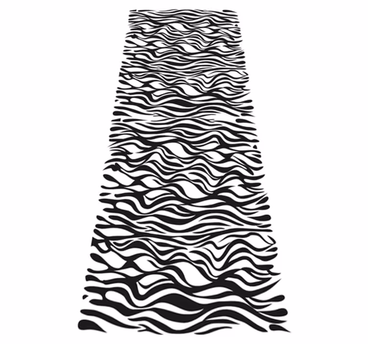 Mutfak pvc halı zebra desenli buzdolabı - TenStickers