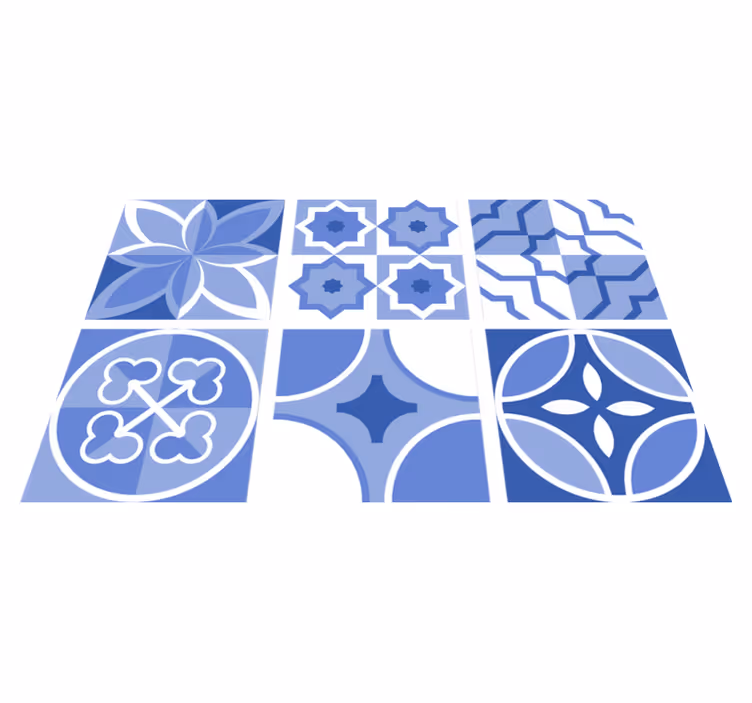 Mutfak pvc halı azulejos cindito fayansları - TenStickers