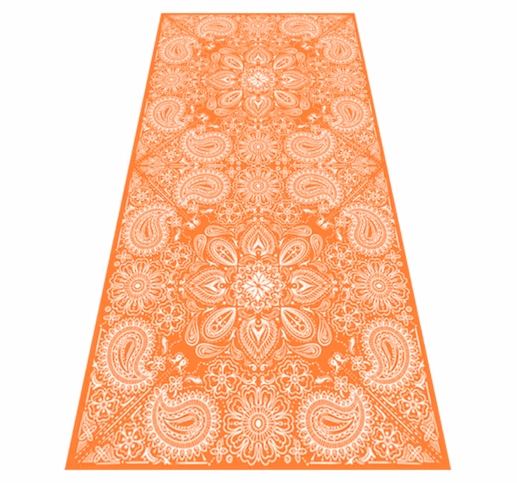 Mutfak pvc halı paisley desenli buzdolabı - TenStickers