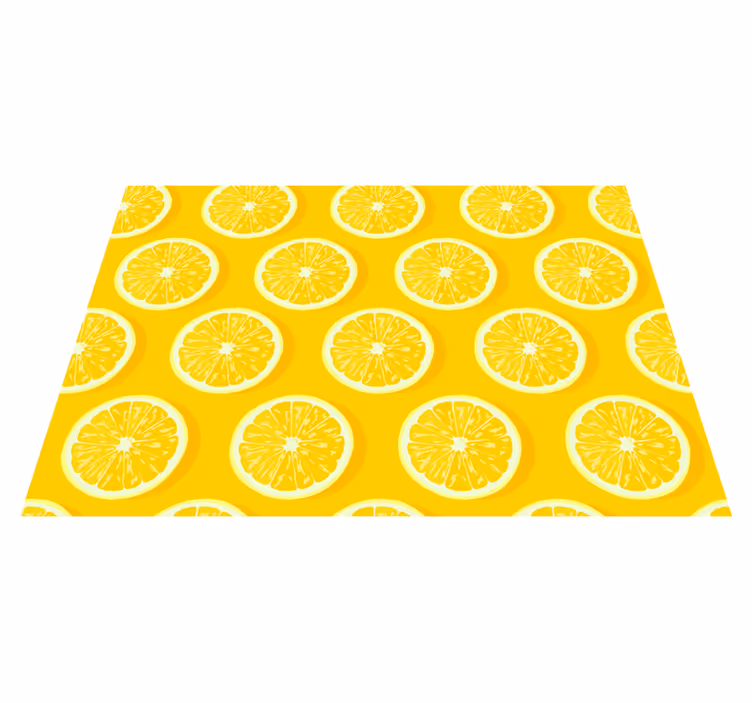 Mutfak pvc halı dilimlenmiş limonlar mobilyası - TenStickers