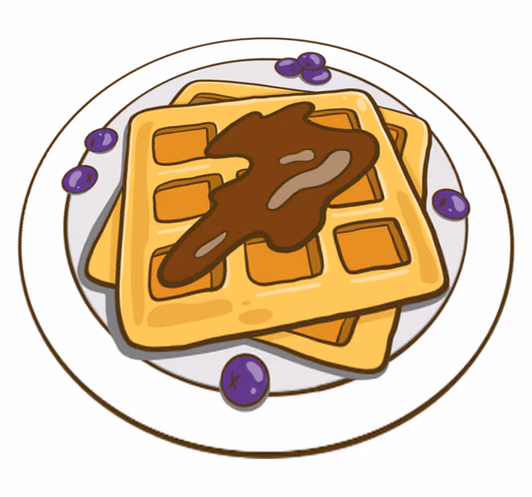 Mutfak pvc halı belçika waffle illüstrasyon çıkartmaları 1 - TenStickers