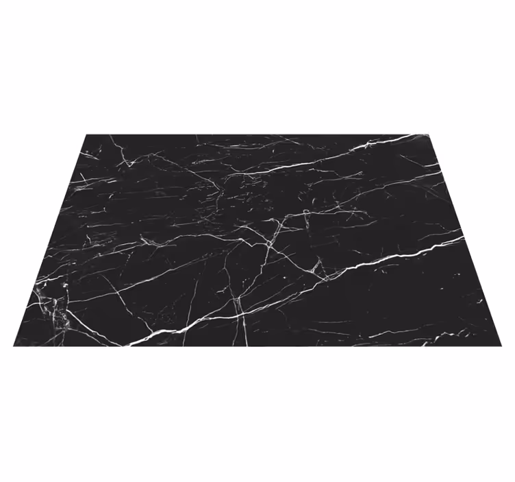 Mutfak pvc halı siyah mermer desenli - TenStickers