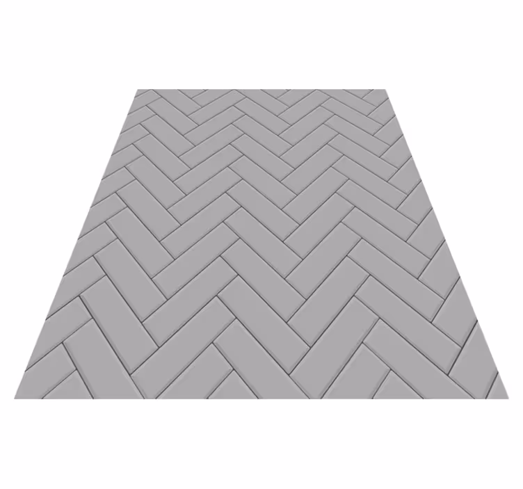 Mutfak pvc halı gri zigzag desenli - TenStickers