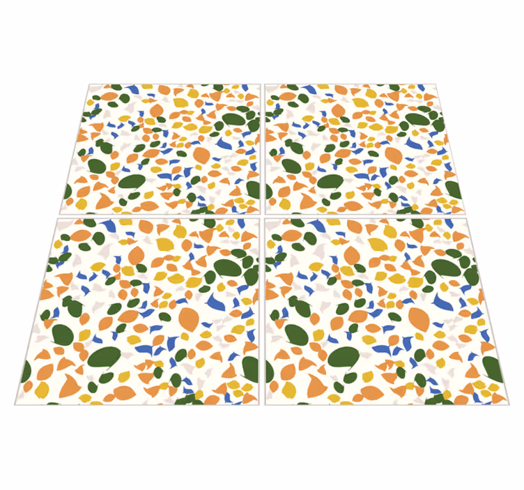 Mutfak pvc halı - terrazzo desenli - TenStickers
