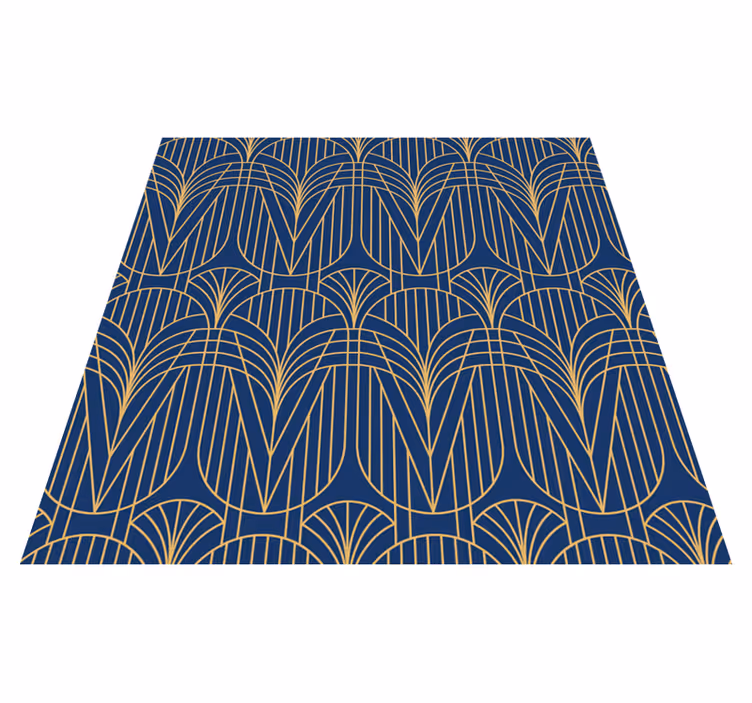 Mutfak pvc halı altın detaylı art deco deseni - TenStickers