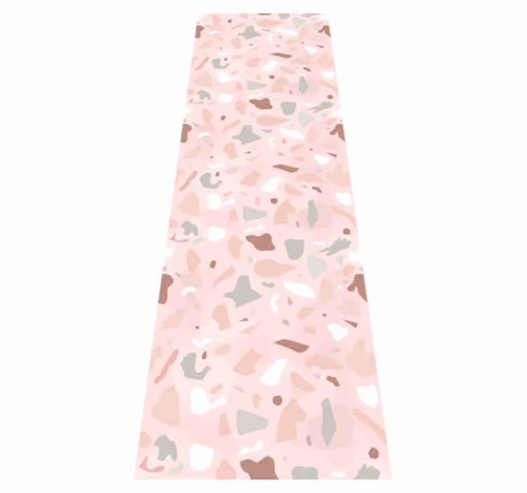 Mutfak pvc halı pembe tonları terrazzo deseni - TenStickers