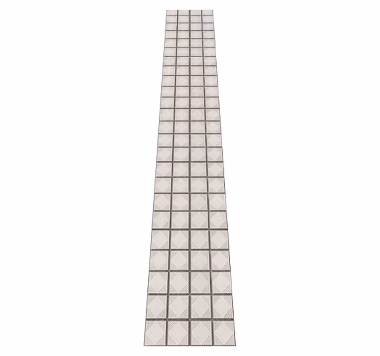 Mutfak pvc halı beyaz minimalistik soyut şekil karolar - TenStickers