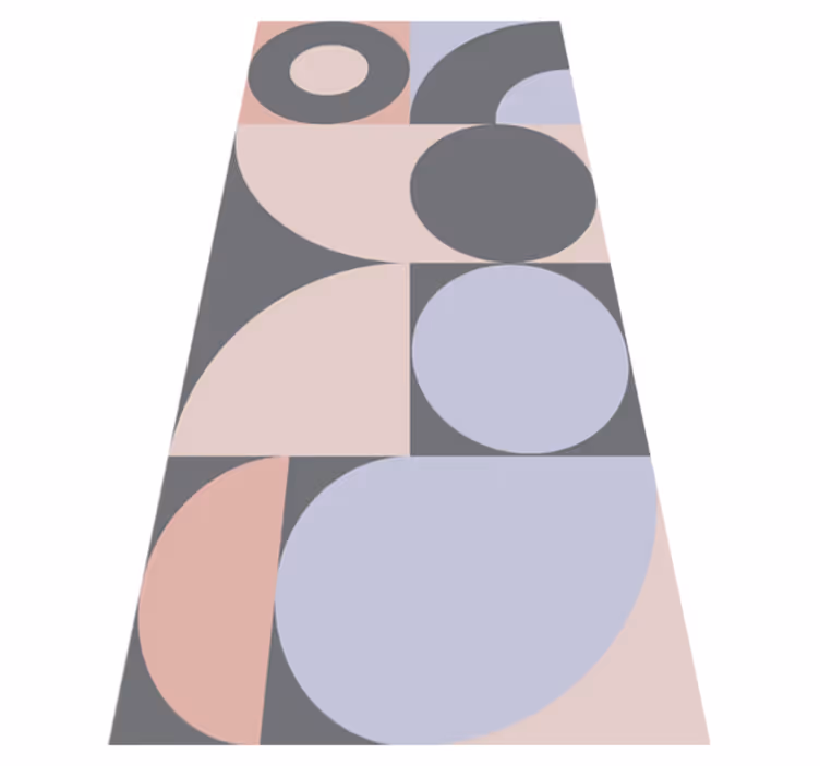 Mutfak pvc halı geometrik daire deseni - TenStickers