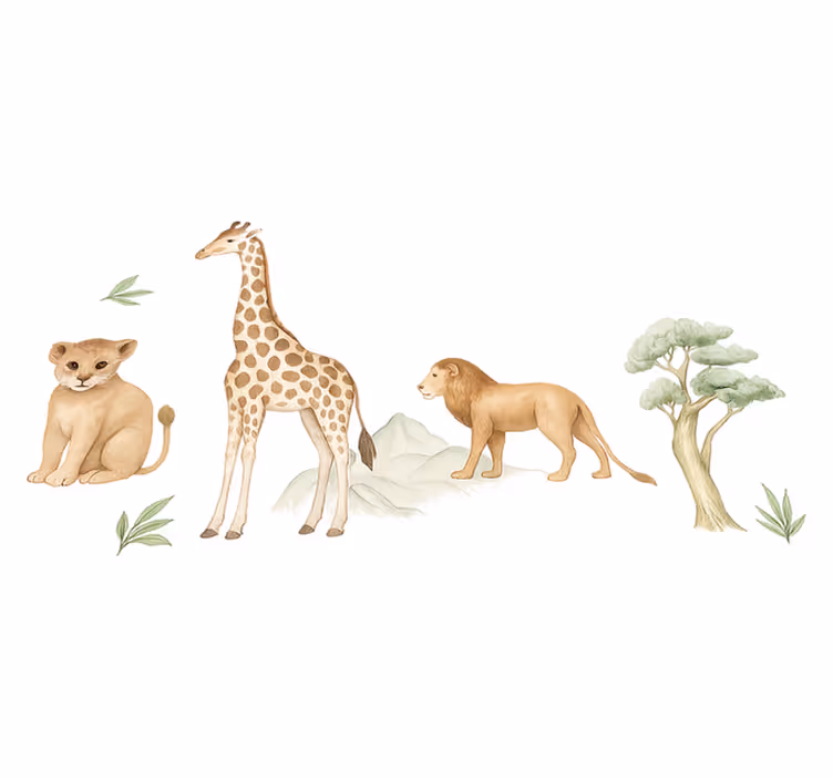 Yatak odası pvc halı sakin savannah - TenStickers