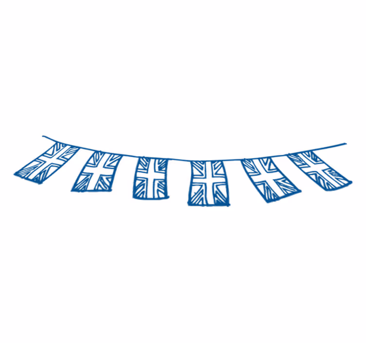 Yatak odası pvc halı - İngiltere vinil bayrakları - TenStickers