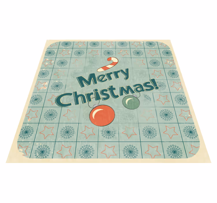 Yatak odası pvc halı - merry christmas dekoratif tabela - TenStickers