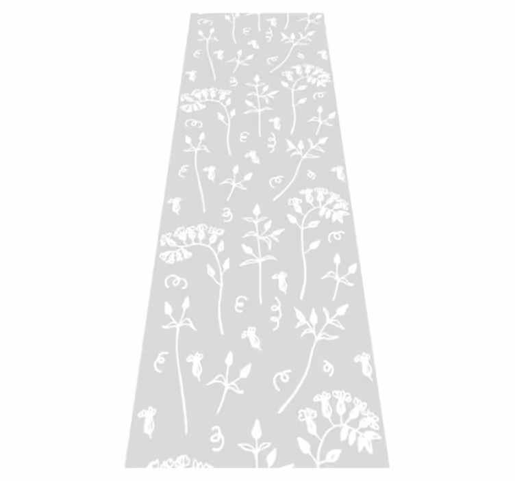 Ofis pvc halı Çizilmiş çiçekler - TenStickers