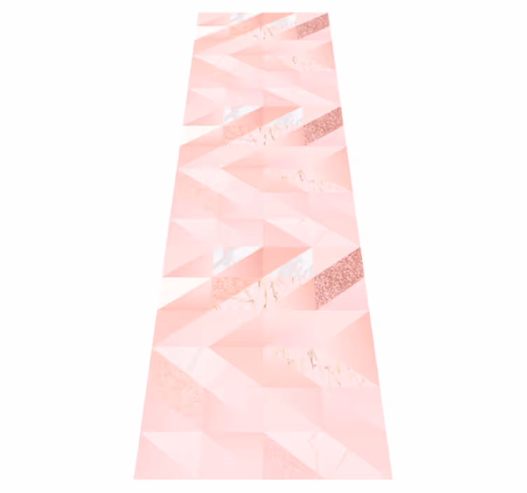 Yatak odası pvc halı - pembe geometrik desenli - TenStickers
