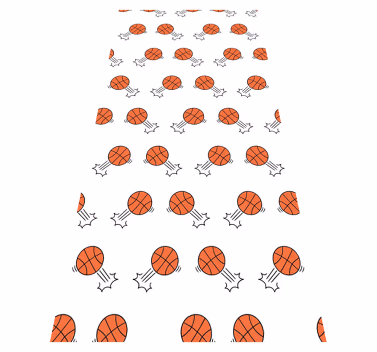 Yatak odası pvc halı - el çizimi basketbol arka planı - TenStickers